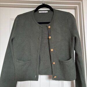 ABERCROMBIE olive green ladies jacket with gold buttons